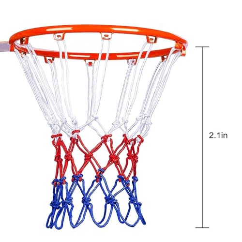 Aoneky Replacement Basketball Net Heavy Duty, 12 Loop Professional Net for Standard Hoop, All Weather UV Resistant Polyester Net for Indoor Outdoor Use, Easy Installation No Tools Needed