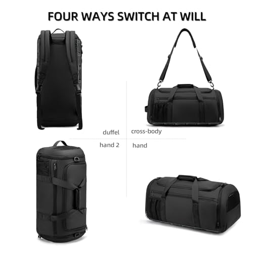 ROYALFAIR Basketball duffel bag Large Sports Bag with Separate Ball Holder & Shoes Compartment,Best for Basketball, football,Volleyball,Gym - color: Black