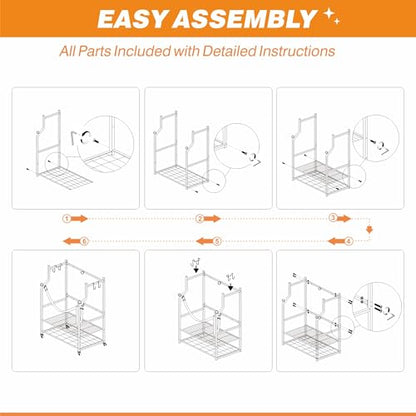 Ultrawall Golf Bag Storage Rack Organizer, Golf Bag Holder Stand for Garage, Golf Equipment Rack - size: 28.5in-Holds 2 Golf Bags