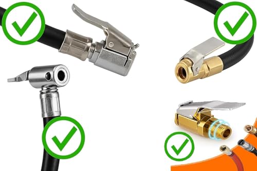 8 Piece Inflation Adapter Kit for Compressor Accessories Including Ball Needle and Bicycle Tyre Valve Adapter