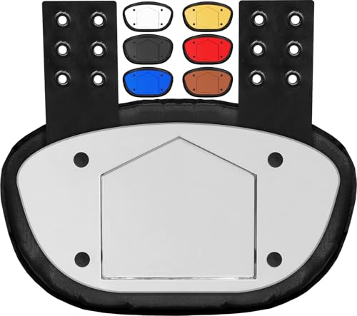 Football Backplate for Shoulder Pads with High Impact Padding, Adult & Youth Lower Backplate Football - color: Chrome Silver, size: Youth