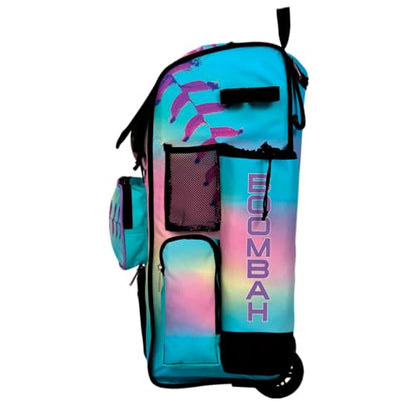 Boombah Rolling Superpack Baseball/Softball Gear Bag - Telescopic Handle - Holds 4 Bats - Wheeled Version - Softball Dream