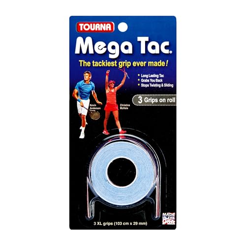 Tourna Mega Tac Extra Tacky Overgrip,3-Pack - color: Blue