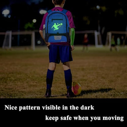 Soccer Ball Bag-Backpack for Basketball,Volleyball with Cleat Shoes and Ball Compartment for Sports Team,Trainning - color: Brighten Blue