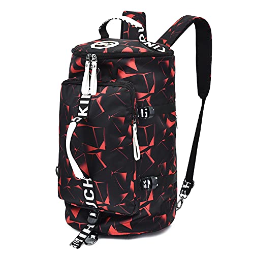 GGOV Gym Sport Bag Backpack Duffle Bag Weekender Bag Waterproof Travel Sling Bag Casual Daypack for Men and Women