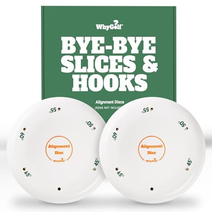 WHYGOLF Alignment Discs & Padded Golf Alignment Rods – Versatile Golf Training Aid for Swing Plane, Path, Posture & Setup – Easily Adjust Angles for Better Accuracy - style: Alignment Discs
