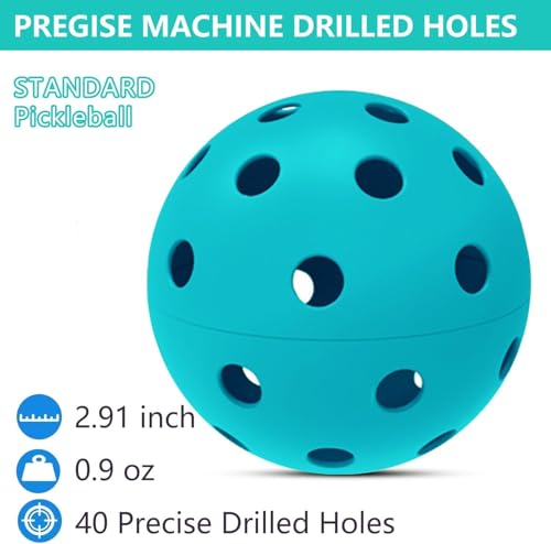 6 Pack Sports Outdoor Pickleballs - 40 Pickleball Balls - USA Pickleball Balls (USAPA) Approved - Official US Open Ball - color: Sky Blue, style: 36 - Pack
