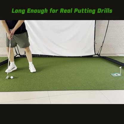 DCQ Golf Simulator Turf Flooring, Golf Mat for Indoor, Golf Simulator Accessories, Putting Turf - style: 15 x 6 ft