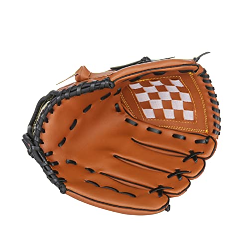 Balacoo Men's Baseball Glove Adult Size Softball Gloves Thicken Pu PVC Random Color