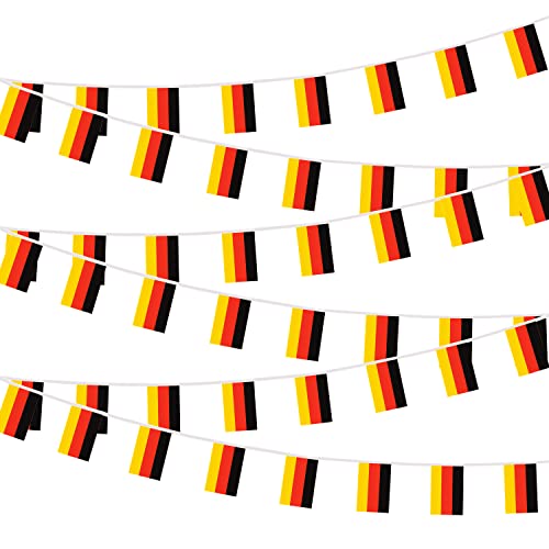 Germany German Small Mini String Banner Flags Miniature Germany Banners for Grand Opening, Grand Opening Sports Celebration Decorations (50 Feet 38 Flags) - color: Germany