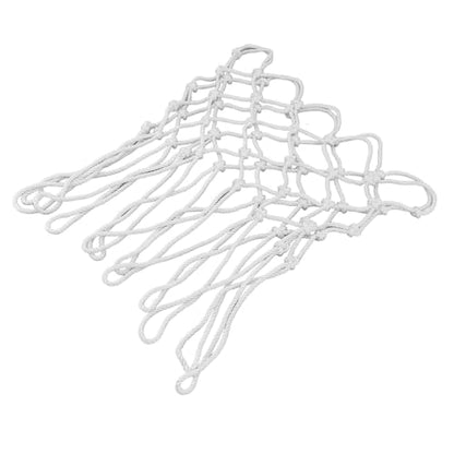 Basketball Net Replacement, All Weather Polyester, White, Anti Whip, Fits Standard Indoor Outdoor Rims - Durable Material, Ideal for Parks and Schools