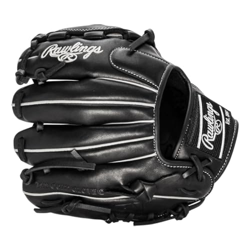 Rawlings Gamer Contour Series Utility Baseball Glove | Youth | Travel | Infield | Outfield | First Base | Black | Right Hand Thrower | Left Hand Thrower - size: 10"