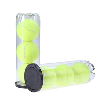 3pcs Tennis Balls Can Practice Tennis Balls Championship Regular Duty Tennis Ball Pet Dogs (Yellow)