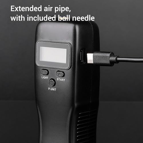 Alomejor Electric Ball Pump ABS Portable Automatic Air Pump 600mAh 15 PSI Fast Ball Inflator for Basketball Football Volleyball Soccer Players Indoor Outdoor Use