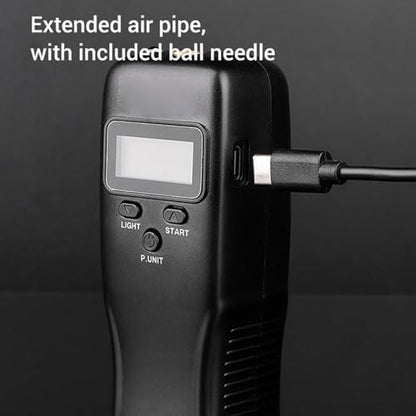 Alomejor Electric Ball Pump ABS Portable Automatic Air Pump 600mAh 15 PSI Fast Ball Inflator for Basketball Football Volleyball Soccer Players Indoor Outdoor Use