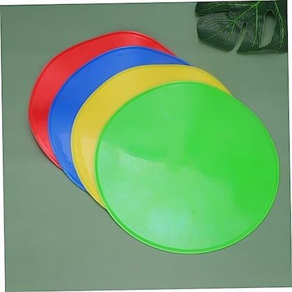 BESPORTBLE 4 Pcs Soccer Training Markers Durable Spot Markers for Football Basketball and Agility Drills Clearly Visible and Non Slip Design for Use Yellow Red Blue