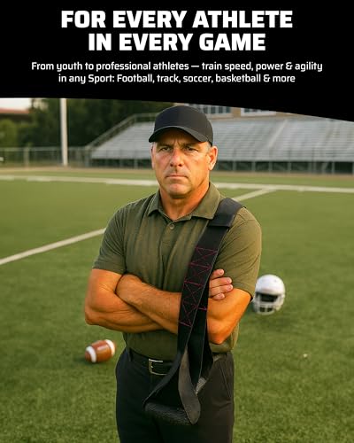 THEFITGUY Coach Speed Training Belt - Non-Elastic Partner Pulling Handles for Multidirectional Overspeed and Sprint Resistance, Ideal for Football, Soccer & Track
