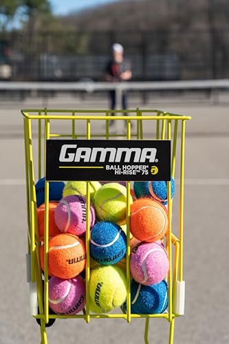 Gamma Pressureless Tennis Balls for Tennis Practice and Lessons, Longer-Term Durability and More Bounce Than Standard Tennis Balls, Blue, Bag of 12