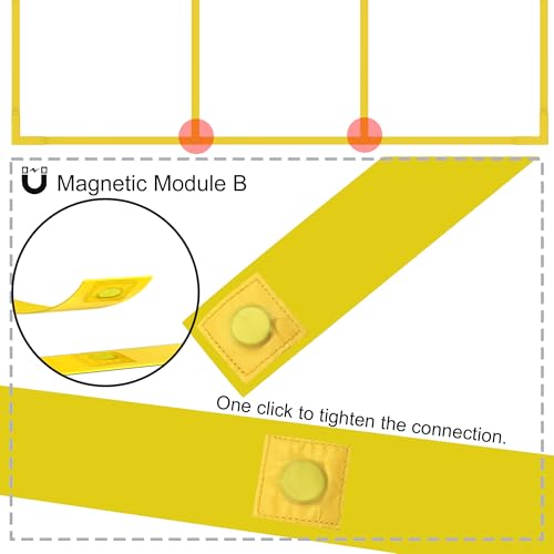 Chemimoso Magnetic Pickleball Court Lines System, Temporary Pickleball Court Lines in Standard Court Dimensions, Portable Pickleball Court Marking Kit, No Measuring Needed, Net Not Included - style: Pickleball Court Lines