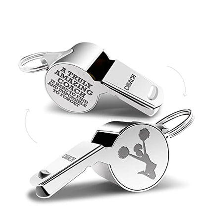 Whistle Cheerleading Coach Gifts Whistle for Coaches Teachers Whistle Emergency Coach Referee Lifeguard Loud Whistle for Women Teacher Referees Sports Coaches Whistle with Lanyard Cheer Coach Gift.