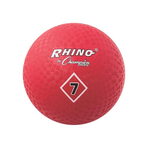 Champion Sports Playground Ball – Durable High-Bounce Ball, Sizes 5", 6", 7", 10", 13" & 16" for Gym, Recess & Play - style: 7" Diameter