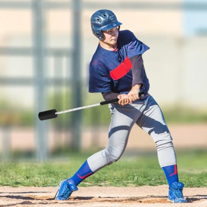 Baseball & Softball Swing Trainer Bat - Batting Practice Equipment - Includes Rope Swing Training Bat with 12 Training Balls & Tote Bag, Training Tool, Batting Aid