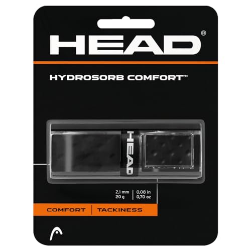 HEAD Hydrosorb Comfort Tennis Racquet Replacement Grip Tape – Extra Cushioning, Shock Absorption, Dampening, White - color: White