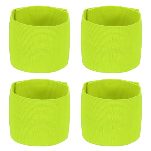Soccer Captain Armband, Elastic Wrist Arm Bands Adjustable Player Team Leader Anti-Slip Badge Sports Accessories-Fit - color: Fluorescent Yellow