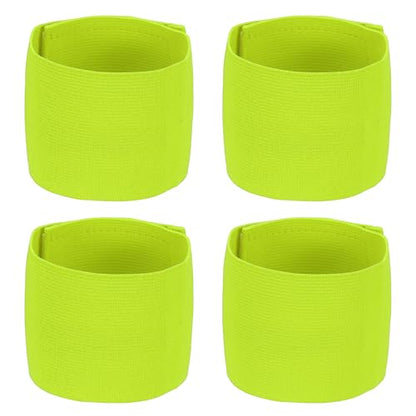 Soccer Captain Armband, Elastic Wrist Arm Bands Adjustable Player Team Leader Anti-Slip Badge Sports Accessories-Fit - color: Fluorescent Yellow