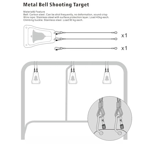 Ice Hockey Training Goal Target Bell- Metal Bell Shooting Target- Very Handy for Hockey Shot Practice Equipment.