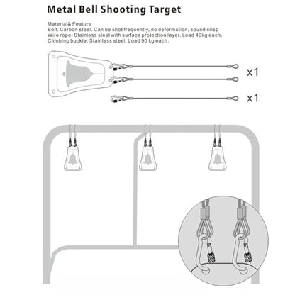Ice Hockey Training Goal Target Bell- Metal Bell Shooting Target- Very Handy for Hockey Shot Practice Equipment.