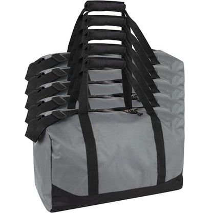 24 Pack Bulk Duffle Bags Wholesale by the Case for Homeless, Sports Teams, and Duffle Bags for Foster Kids (All Grey Pack) - color: All Grey Pack