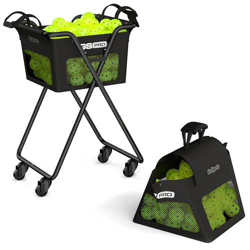 GoSports Ball Caddy with Wheels - Portable Cart Holds 140 Pickleballs or 175 Tennis Balls