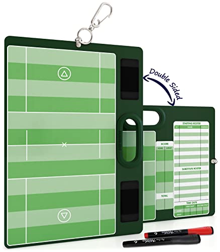 Dry Erase Lacrosse Coaching Board 15x10.5” – Includes 2 Markers, Whiteboard for Coaches, Training Equipment & Accessories, Perfect Coach Gift