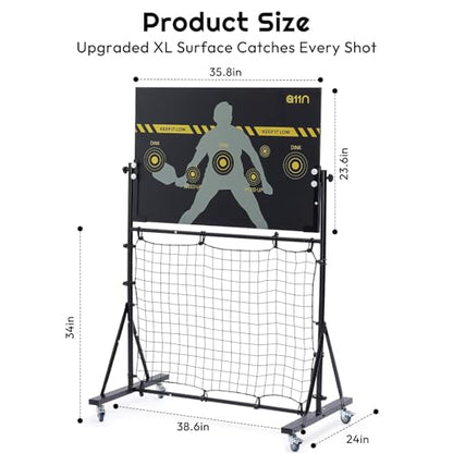 [Upgraded] A11N Pickleball Practice Rebounder, Adjustable Angle Dual-Sided Pickleball Dink Pad - Dink Board for Forehands Backhands Training