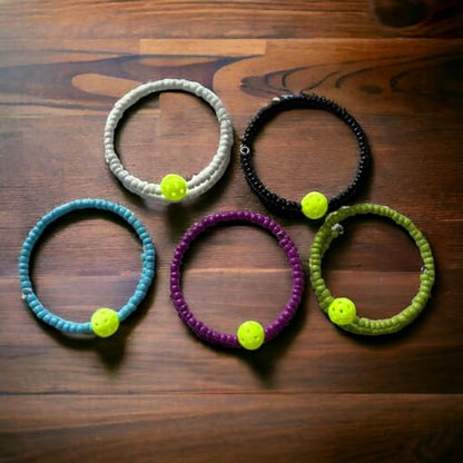 Mini Pickleball Beads Charms Set For Crafting Pickleball Accessories, 24 Small Beads, Size 12mm, Mini Pickleballs, Make DIY Pickleball Earrings, Unique Pickleball Gifts