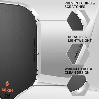 Pickleball Edge Guard Tape – Pickle Ball Paddle Edge Protection Tape 3 Pack, Paddle Head Edge Guard for 12MM to 20MM Rackets, Fits Perfectly Curved Edge, Easy Application, No Wrinkling - color: White, size: 16mm Paddle