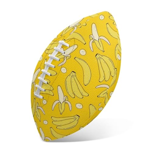 SYtrade Recreational Football Game Footballs PU Composite Leather Footballs for Training Indoor Outdoor - color: Banana Yellow