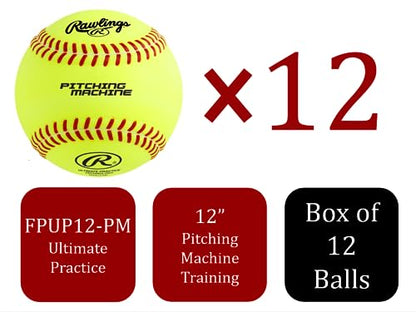 Rawlings | Ultimate Practice Softballs | For Use in Pitching Machines | 11" & 12" Options | 12 Count - style: 12"