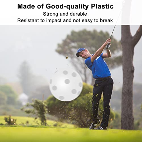 Adwikoso 100 Pack Plastic Golf Training Balls with 2 Golf Ball Tees– Airflow Hollow Golf Balls for Indoor Putting Green, Backyard Outdoor Practice Equipment
