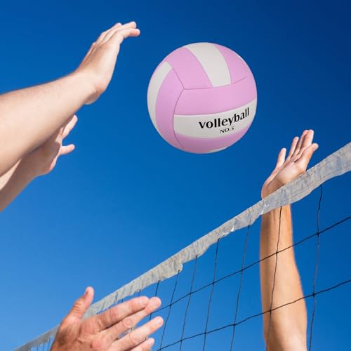 Soft Volleyball: Official Size 5 Inflatable Beach Volleyball Waterproof for Pool Parties Outdoor Games Team Competition and Practice