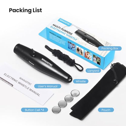 Electronic Whistle for Teacher Coaches, 3 Tones Adjustable 130db Loudest High Volume Handheld Emergency Electric Whistles for Referee, P.E.Outdoor Sports Whistles with Lanyard