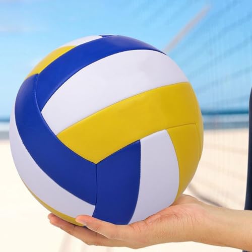 FABULETTA Official Size 5 Volleyball for Indoor, Outdoor & Beach Play – Soft-Touch PVC Construction with Machine-Stitched Durability, Suitable for Beginners to