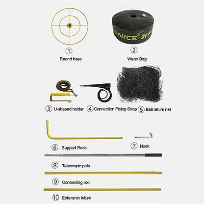 Basketball Hoop Returner Return Attachment Shot NET 4.8mX4.8m Polyester Net Shooting Practice Aid with and - Support