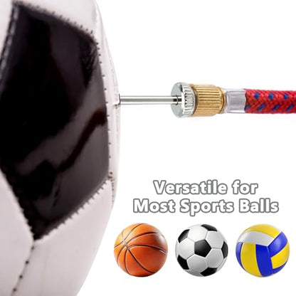 BlingKingdom 6 PCS Ball Pump Needles, Sturdy Air Pumping Pins Football Pump Valves Inflation Needle for Inflating Sports Ball, Basketball, Soccer, Rugby, Volleyball