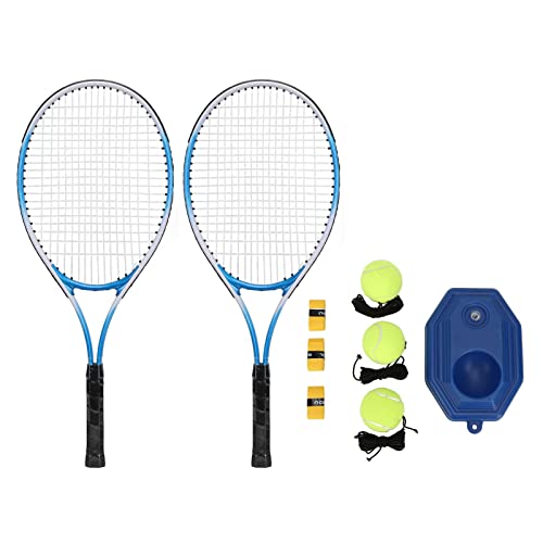 Tennis Practice Training Tool, Tennis Trainer Oversize Portable Tennis Practice Set Tennis Practice Training Tool for All Ages Beginners (2 Rackets 3 Balls)