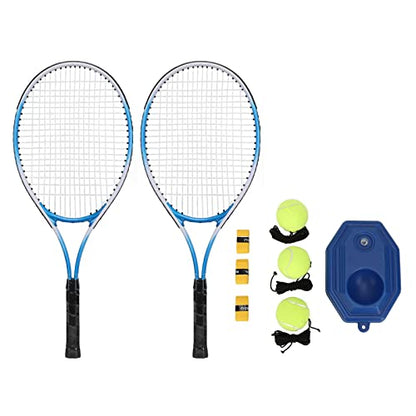 Tennis Practice Training Tool, Tennis Trainer Oversize Portable Tennis Practice Set Tennis Practice Training Tool for All Ages Beginners (2 Rackets 3 Balls)