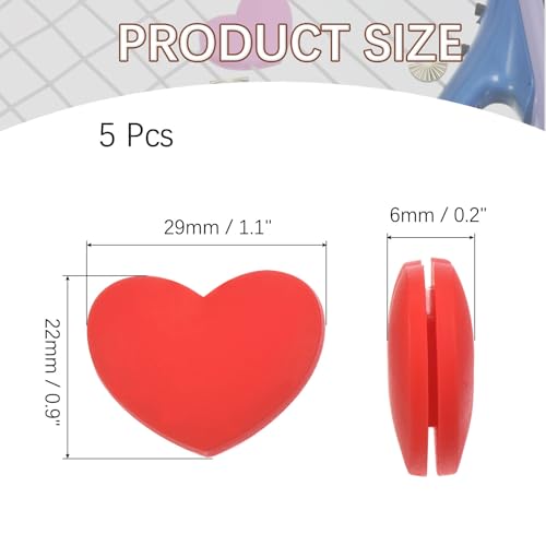 Tennis Racket Vibration Dampener Soft Silicone Racket Shock Absorber for Tennis Racquet String - Heart Shaped - color: Red