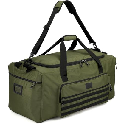 120L Extra Large Gym Duffle Bag for Men Women with Shoes Compartment Heavy Duty Tactical Sports Duffel Bag Big Football Baseball Basketball Soccer Hockey Team Equipment Bag, Green - color: Green