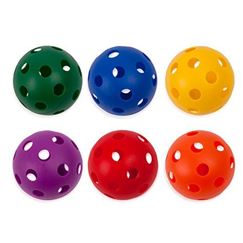 Champion Sports 12" Hollow Plastic Softball Set - Practice Softballs - Regulation Size Balls - Fun for All Ages